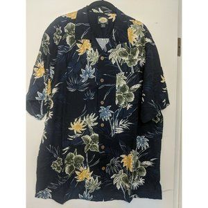 Tommy Bahama Colorful Palm Tree Hawaiian Pattern Loud Button Down Shirt- M